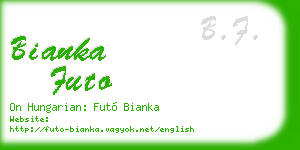 bianka futo business card