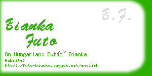 bianka futo business card